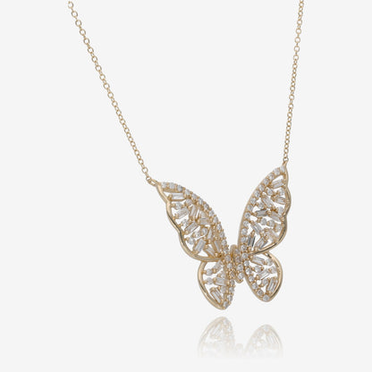 Wings of Light Diamond Butterfly Necklace