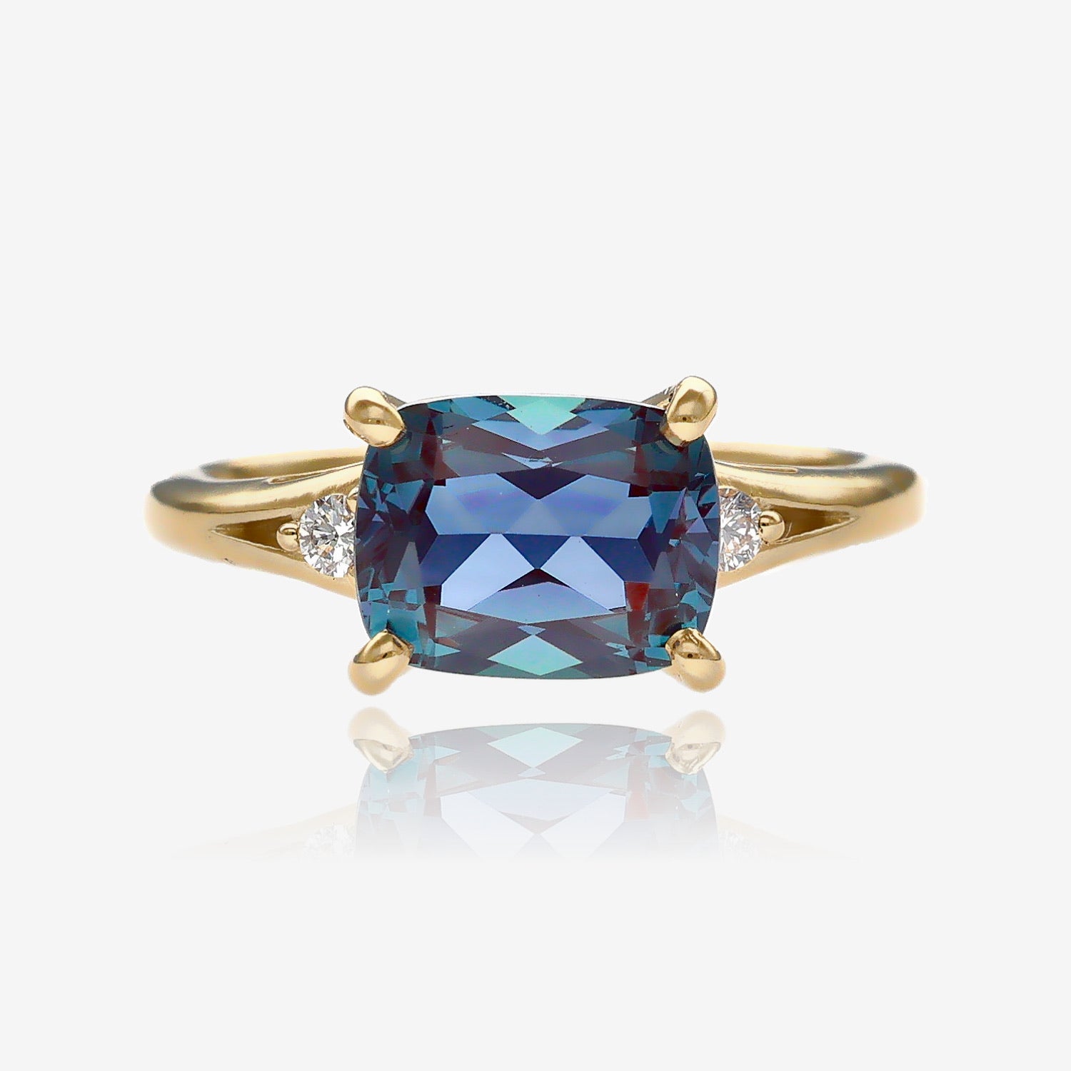 Deep Waters Alexandrite Ring in Yellow Gold