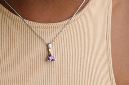 Starship Amethyst and Diamond Pendant