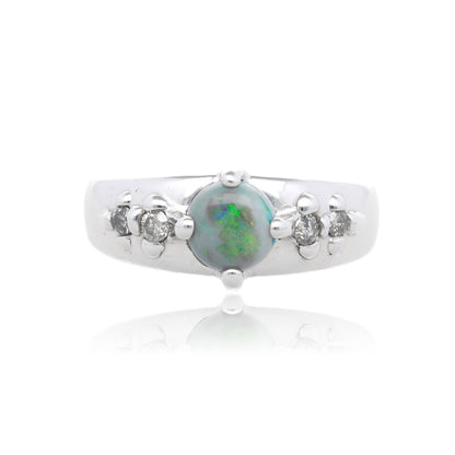 Harbor Lights Opal and Gray Diamond ring