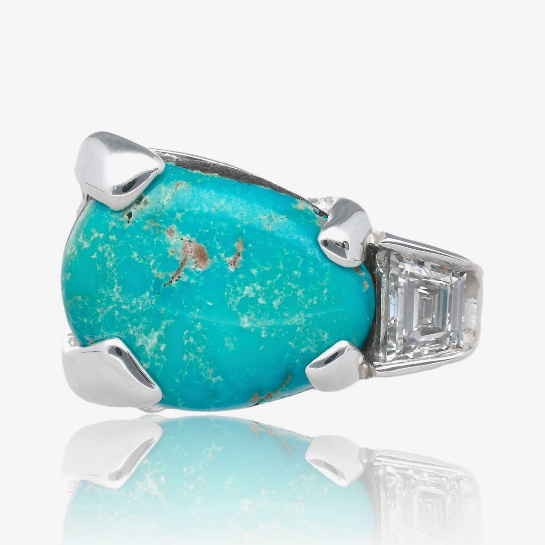 Waterfalls Turquoise and Diamond Ring