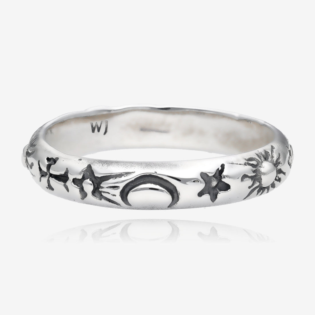 Silver Solar System Celestial Band, Narrow