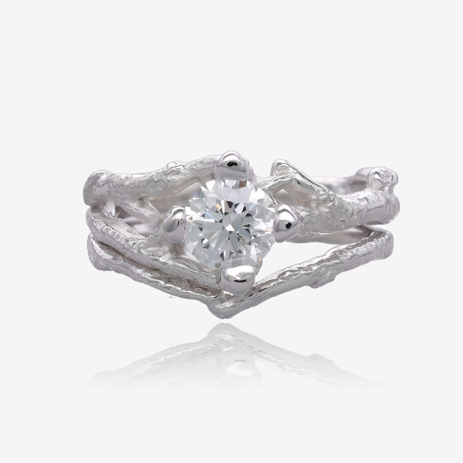 Birch Branch Diamond White Gold Wedding Set