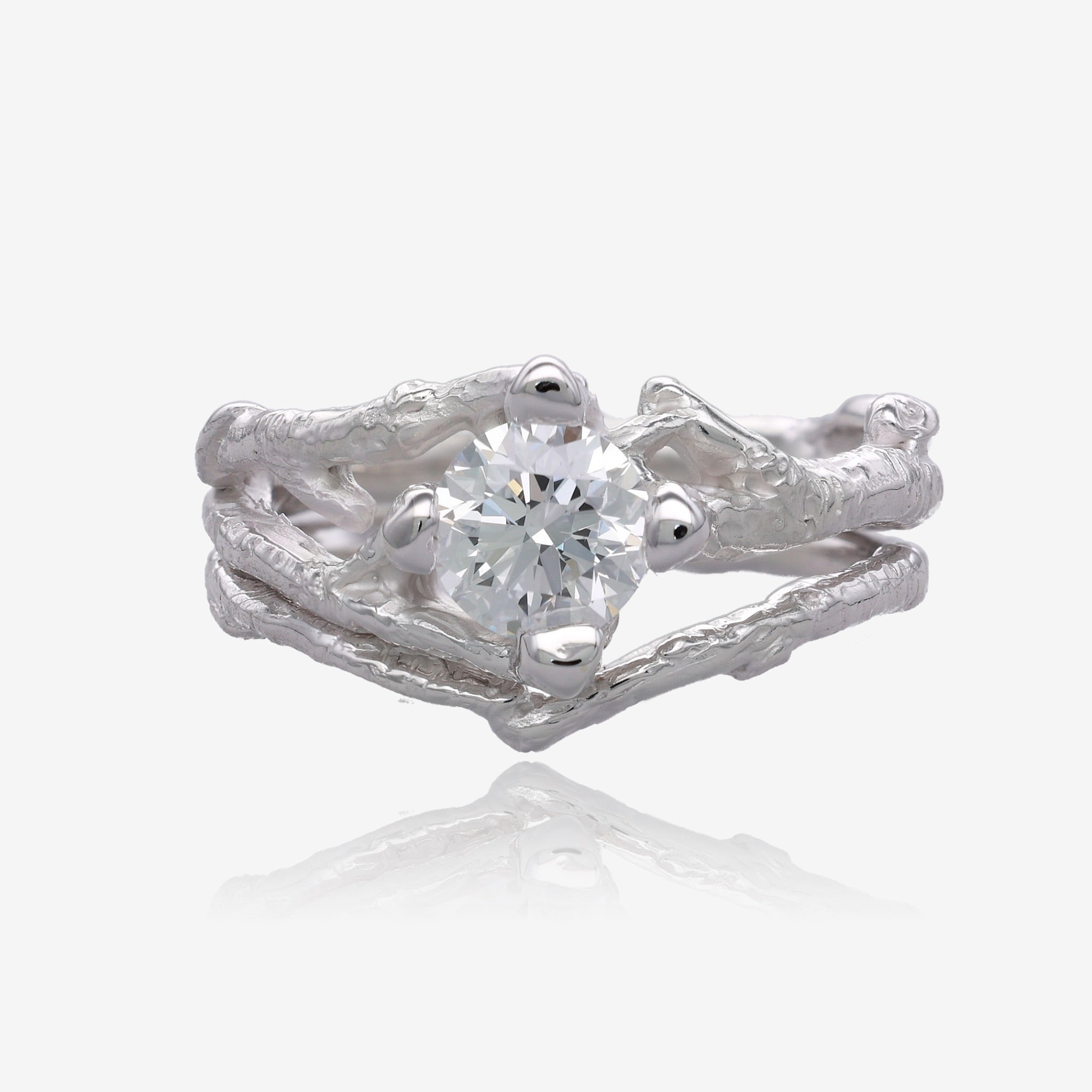 Birch Branch Diamond White Gold Wedding Set