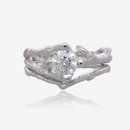 Birch Branch Diamond White Gold Wedding Set