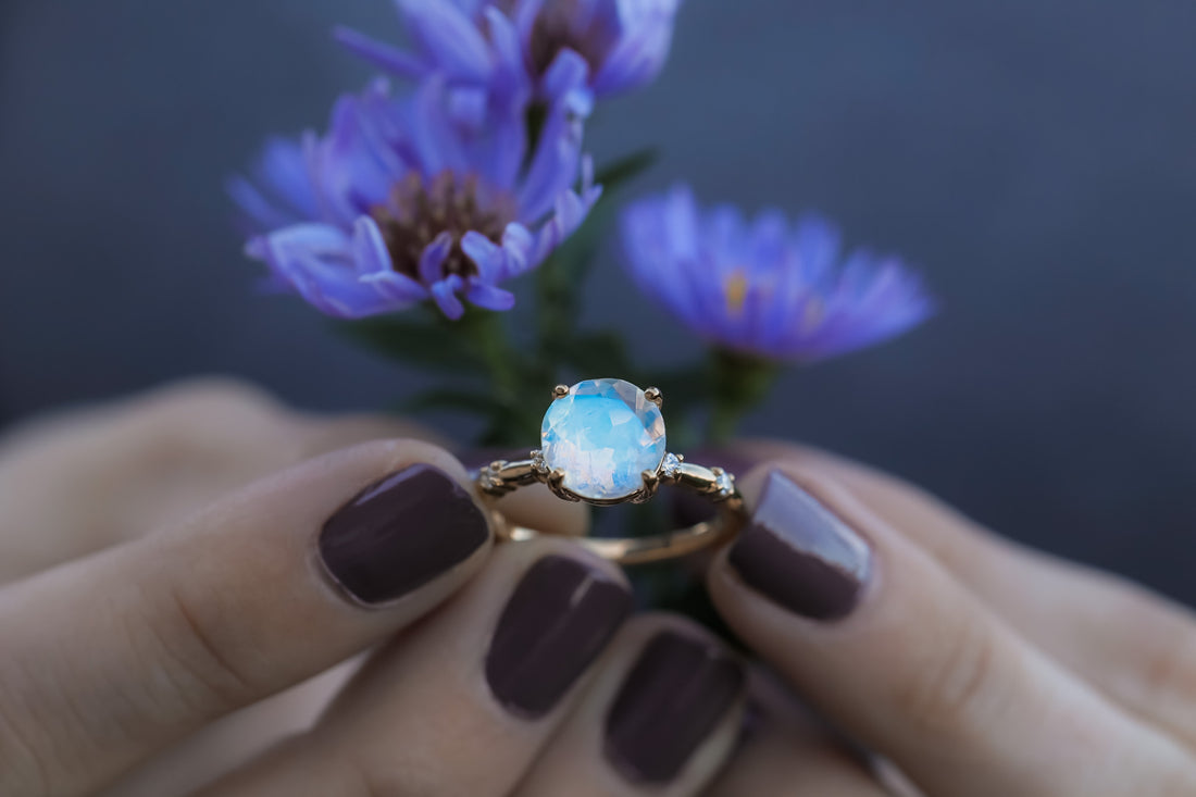 End of the Rainbow Moonstone Ring