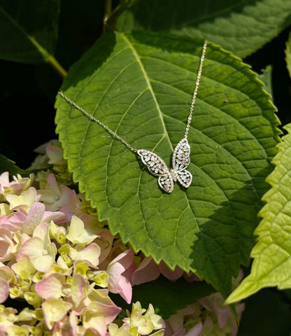 Wings of Light Diamond Butterfly Necklace