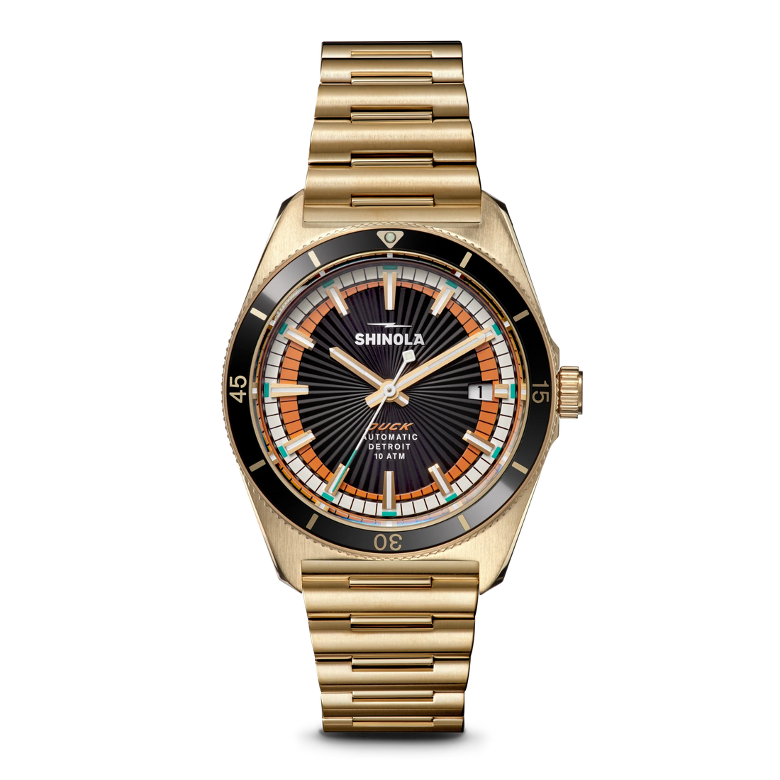 SHINOLA Men’s Gold Tone Automatic Duck Watch