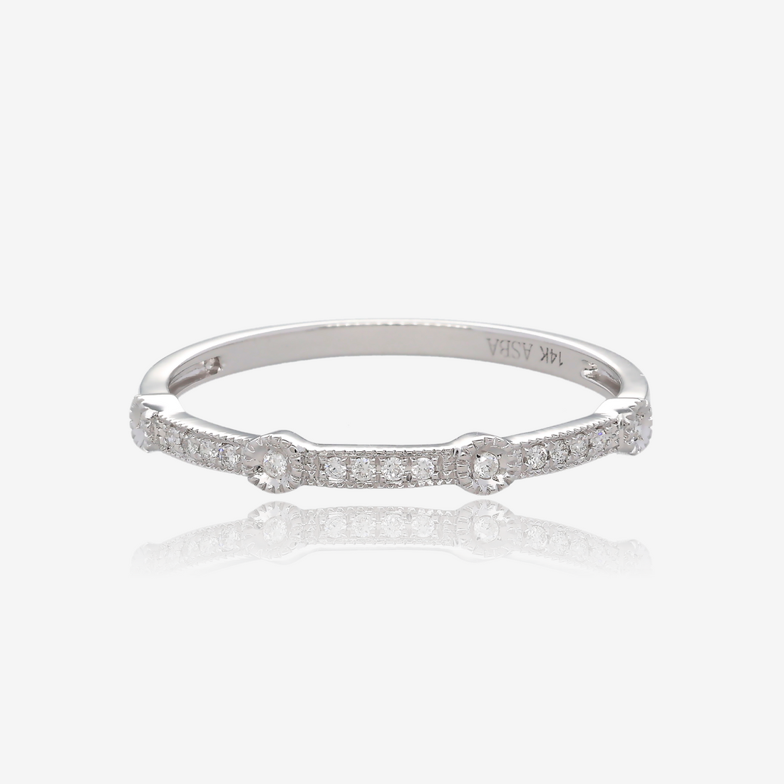 Dainty Vintage Mini Diamond Band