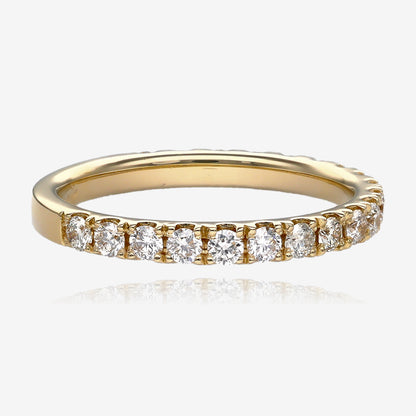 Yellow Gold Natural Diamond Line Band