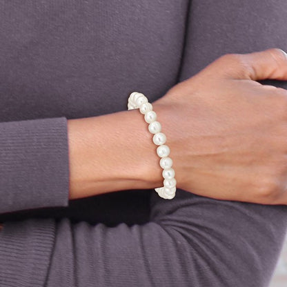 Playful FWC Pearl Stretch Bracelet Grey