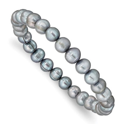 Playful FWC Pearl Stretch Bracelet Grey