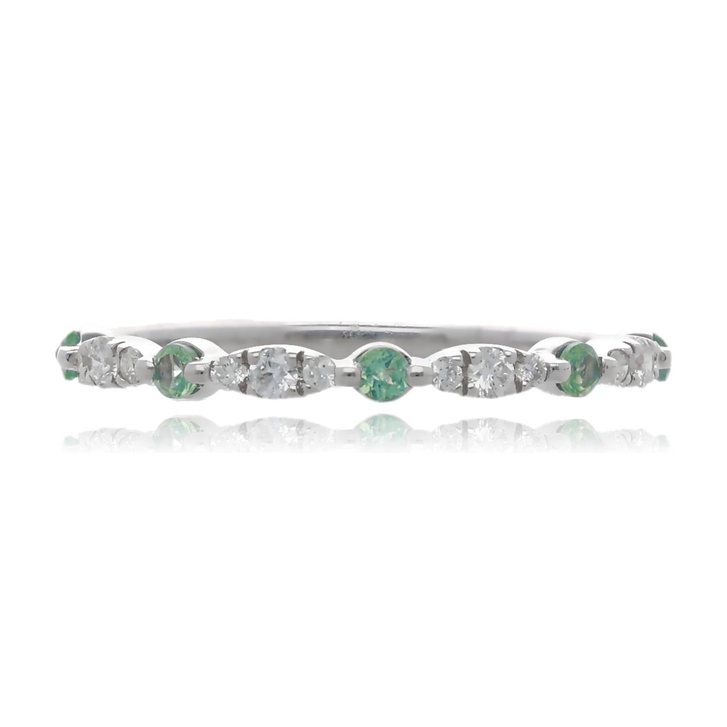 Stacking Gems White Gold Band