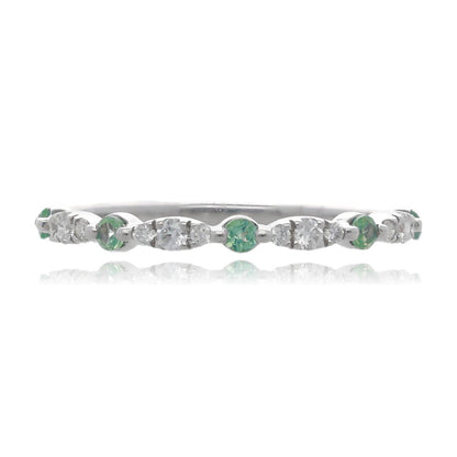 Stacking Gems White Gold Band