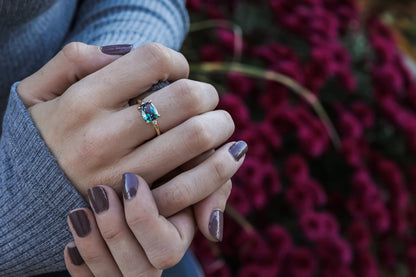 Deep Waters Alexandrite Ring in Yellow Gold