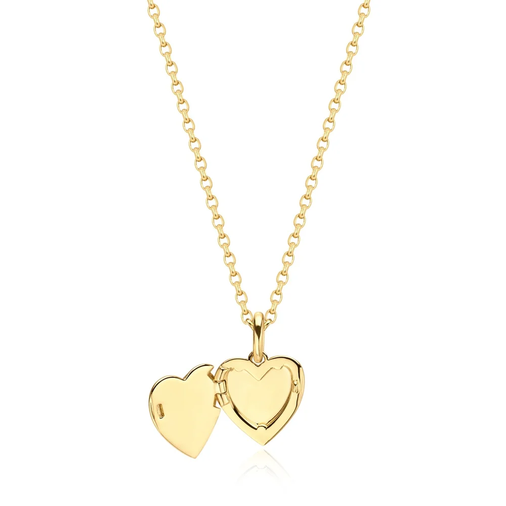 Mother’s Day Necklace Heart Locket MOP Gold Plated