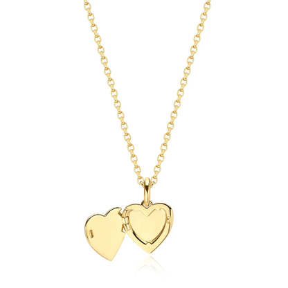 Mother’s Day Necklace Heart Locket MOP Gold Plated