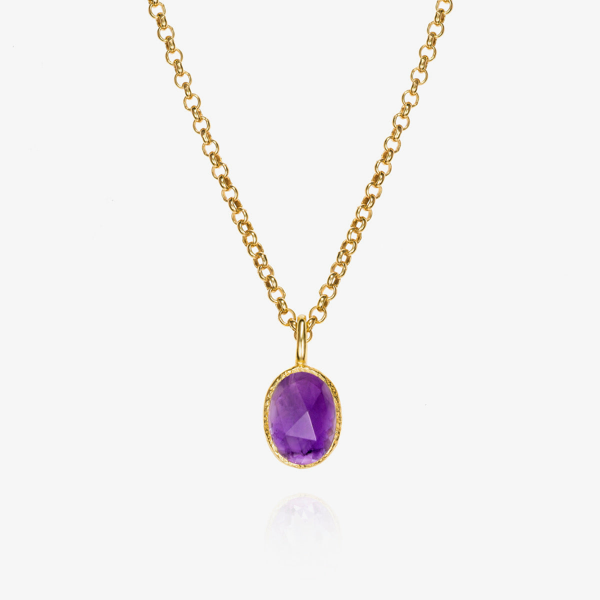 Zen Organic Natural Oval Birthstone Necklace