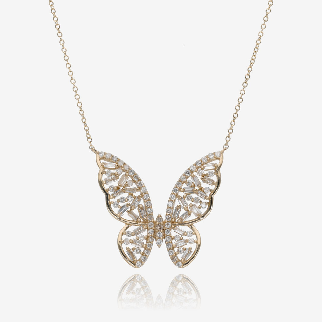 Wings of Light Diamond Butterfly Necklace