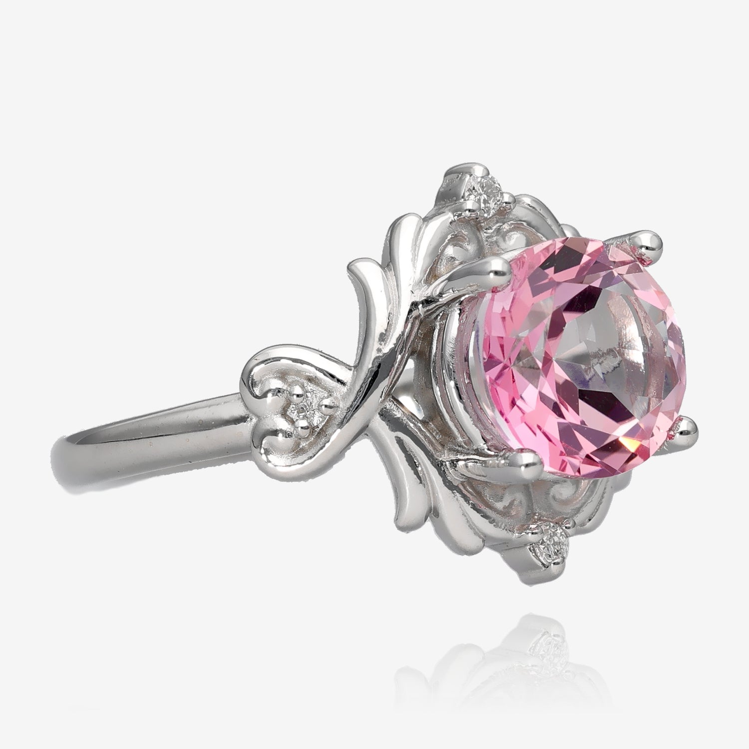 Malibu Pink Topaz and Diamond Ring