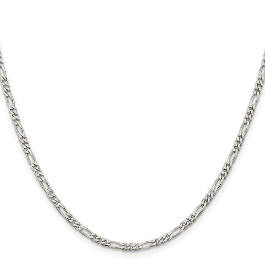 Sterling Silver 2.85mm Figaro Chain 20”