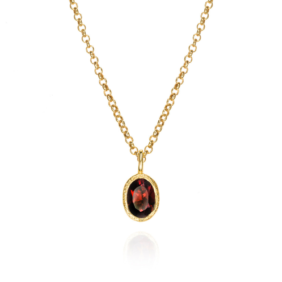 Zen Organic Natural Oval Birthstone Necklace