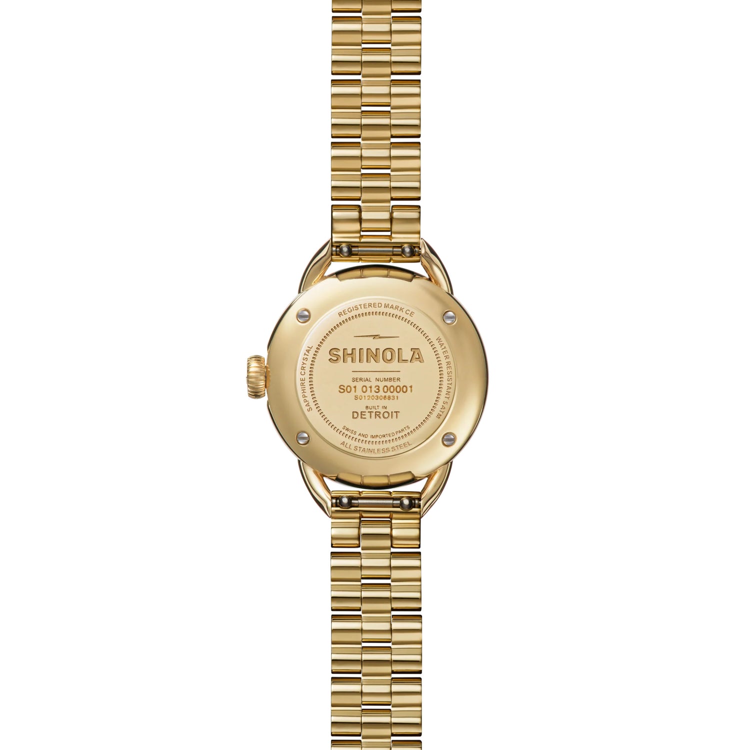 SHINOLA Ladies Petoskey Yellow Runabout Watch