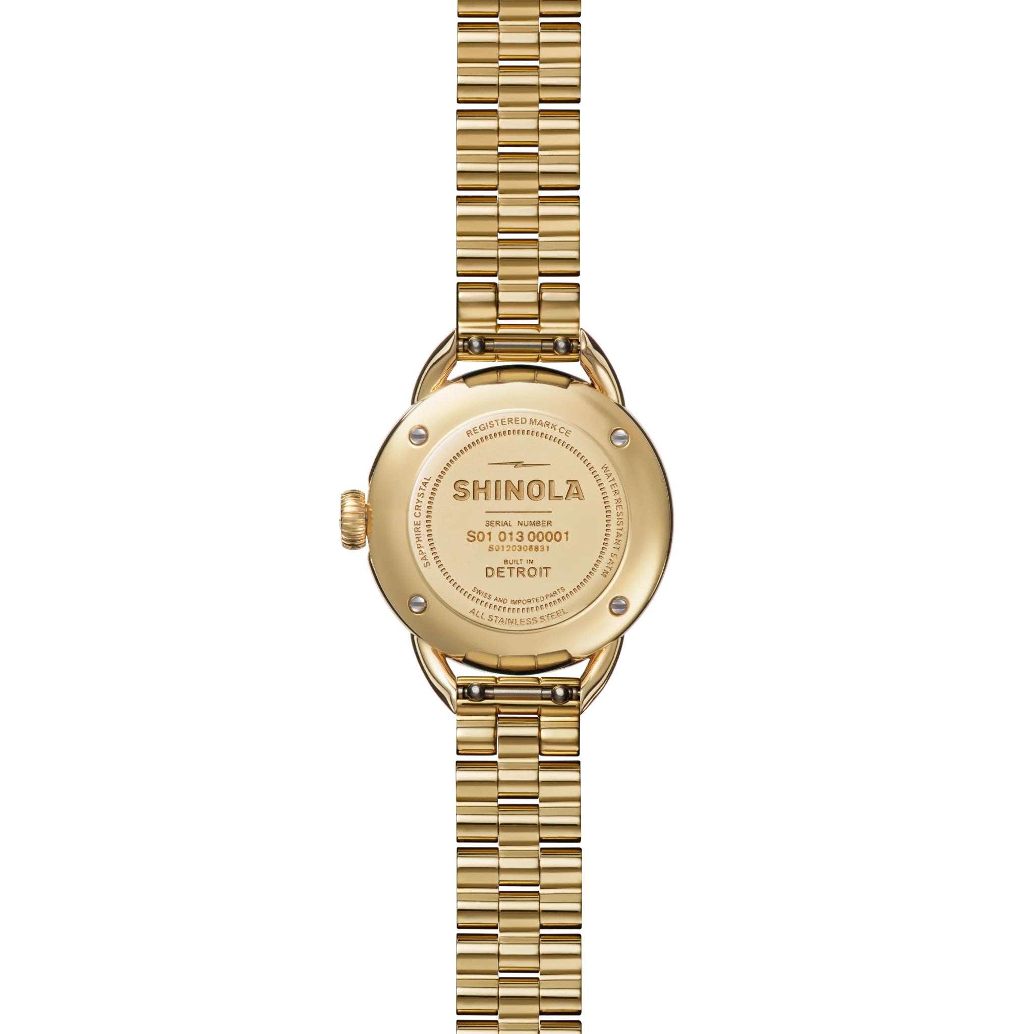 SHINOLA Ladies Petoskey Yellow Runabout Watch