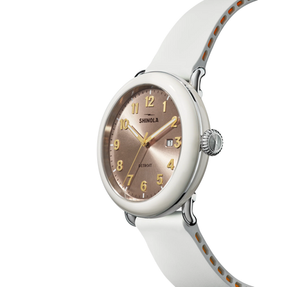 SHINOLA Unisex White Rose Detrola Watch