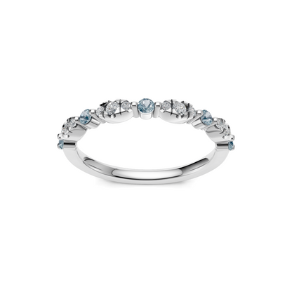 Stacking Gems White Gold Band