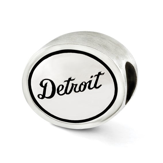 Sterling Silver MLB Detroit Tigers Oval Bead