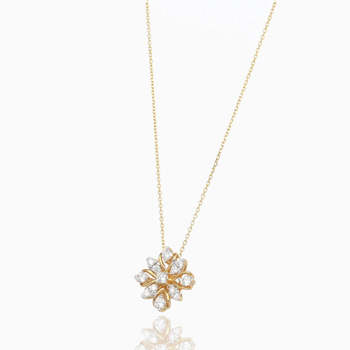 Frosted Bloom Diamond Pendant