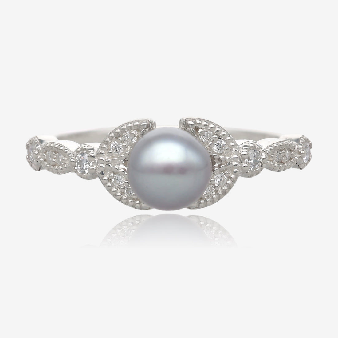 All About the Elegance Pearl Diamond Ring