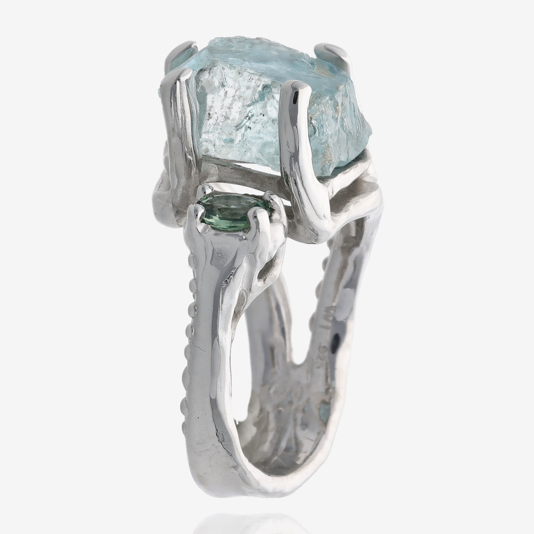 Castle in the Sky Rough Aquamarine Ring