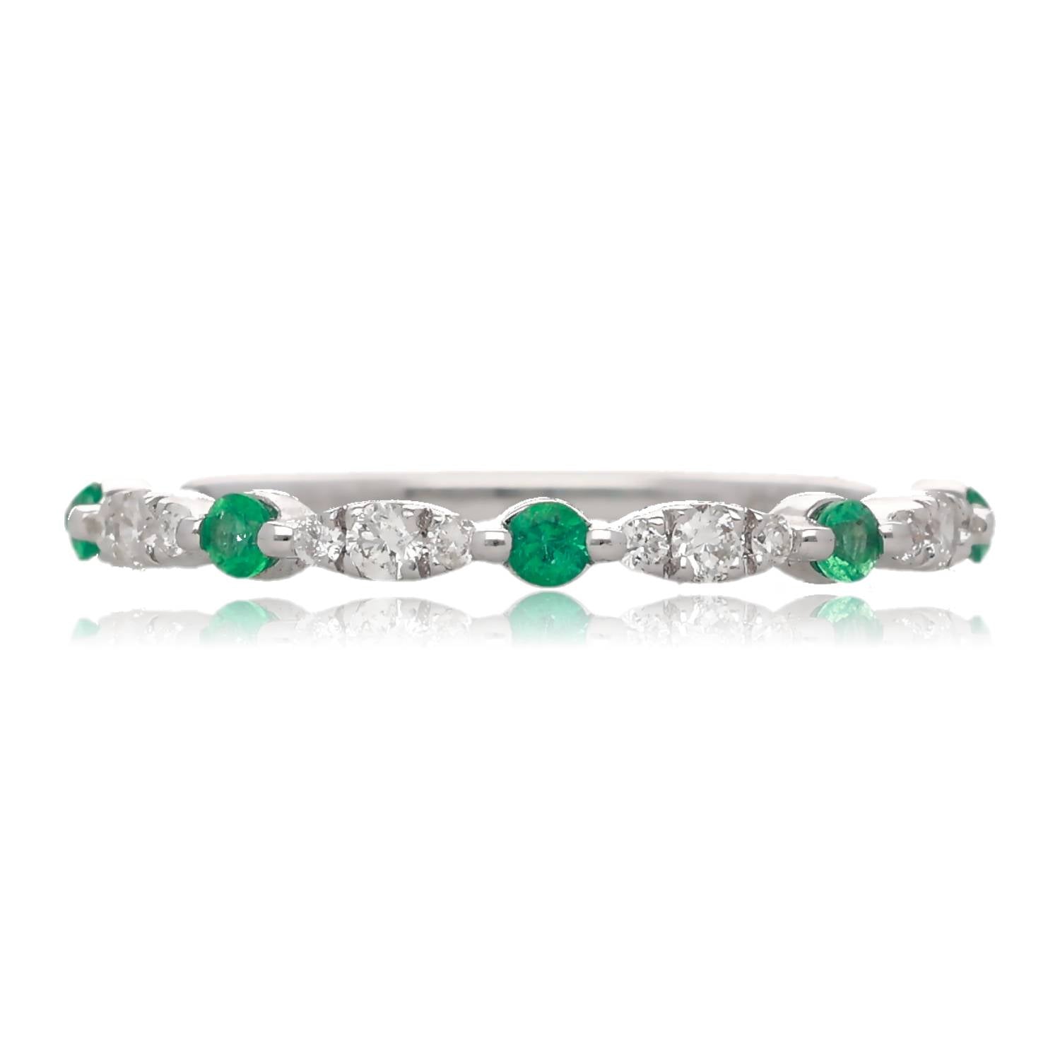 Stacking Gems White Gold Band