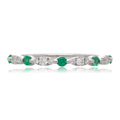 Stacking Gems White Gold Band