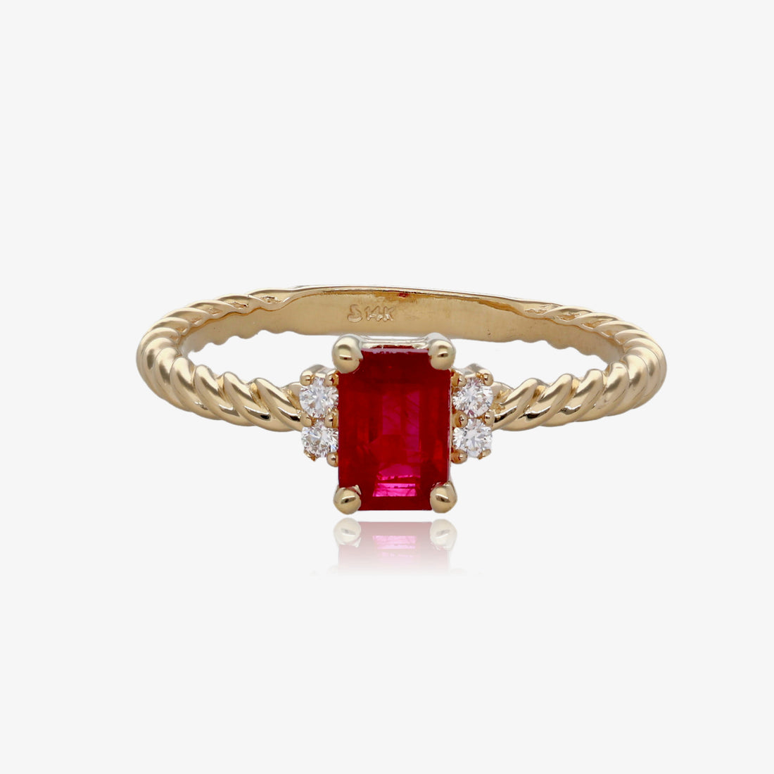 Steadfast Love Ruby Ring in Yellow Gold