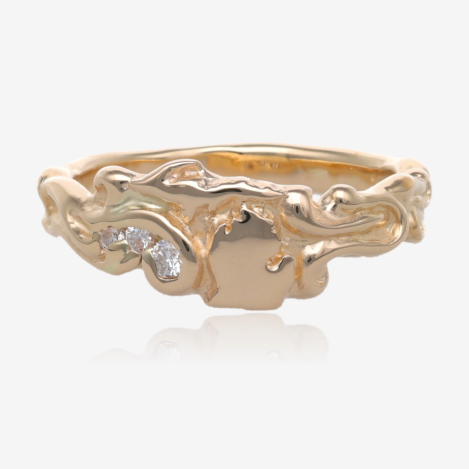 Dazzling Waters Michigan Gold and Diamond Ring