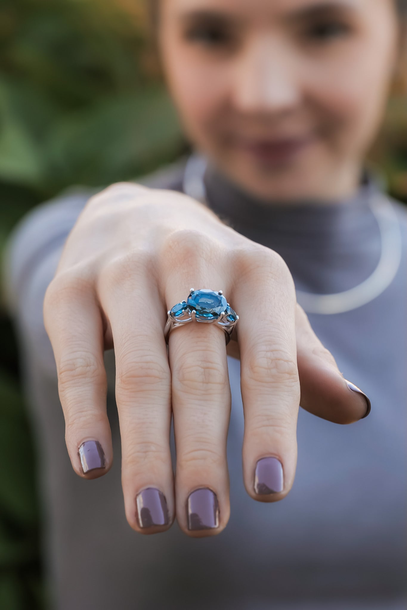 London Blue Topaz Triple Play Ring