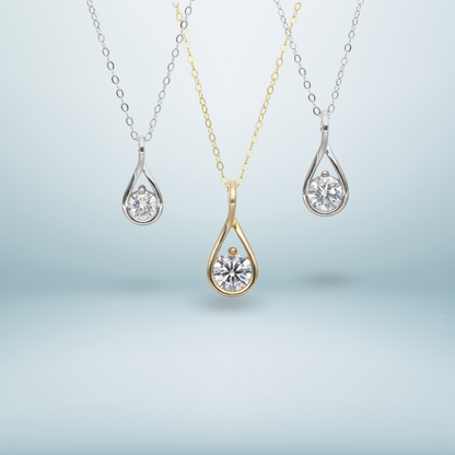 Infinite Shine Sustainable Diamond and Gold Pendant