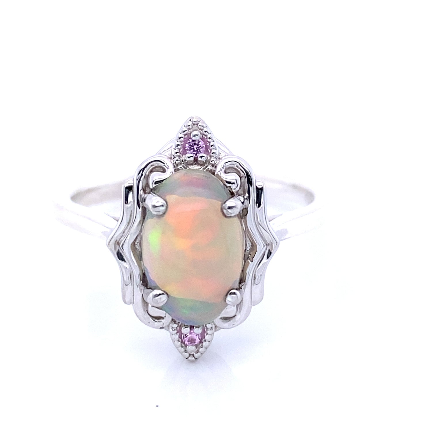 Queensland Ethiopian Opal and Diamond Ring