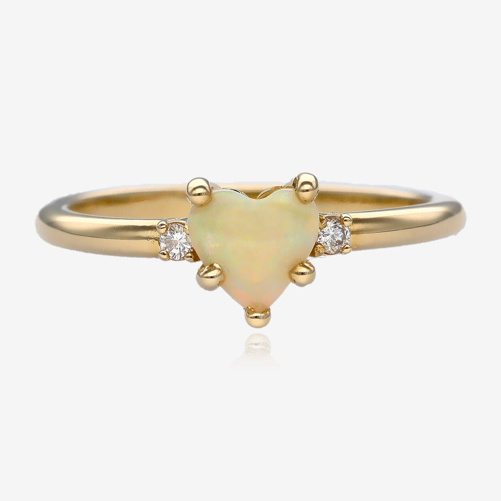 Radiant Sweetheart Opal Gold Ring