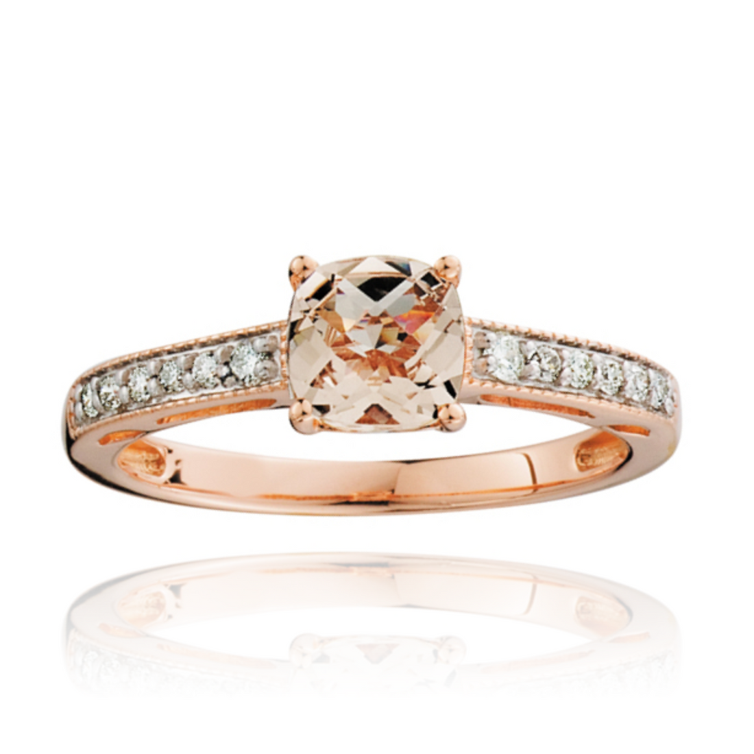 Heartfelt Blush Morganite Diamond Ring