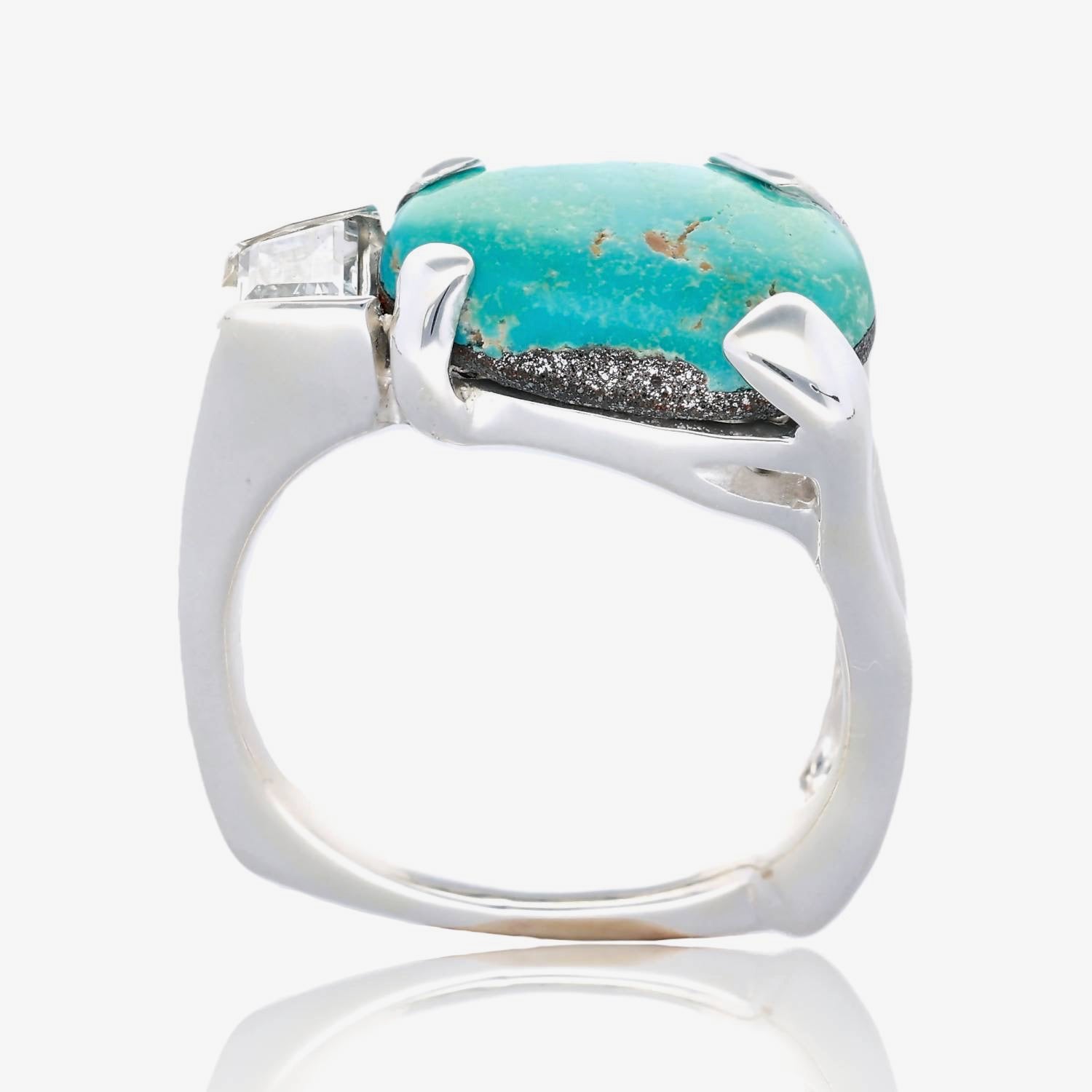 Waterfalls Turquoise and Diamond Ring