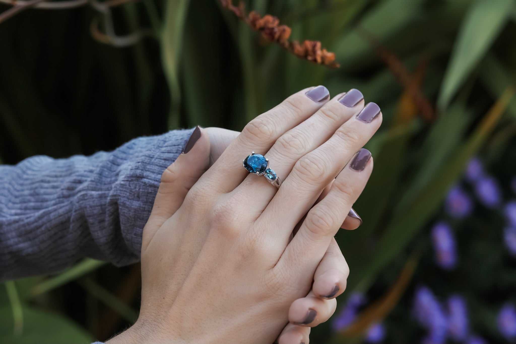 London Blue Topaz Triple Play Ring