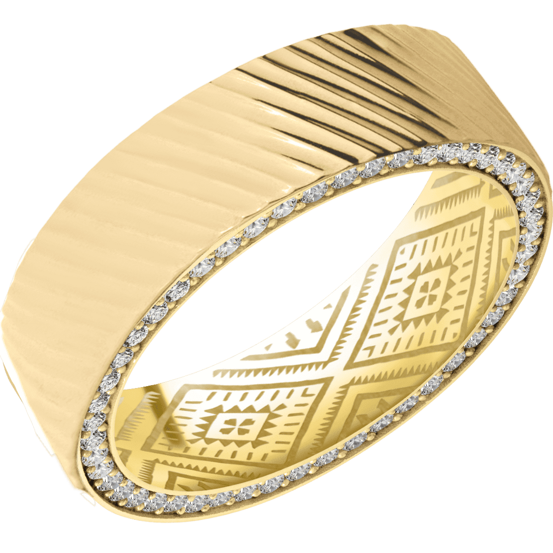 14K Yellow Gold + Polish Finish
