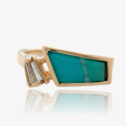 Arizona Horizon Gem Silica Chrysocolla Ring