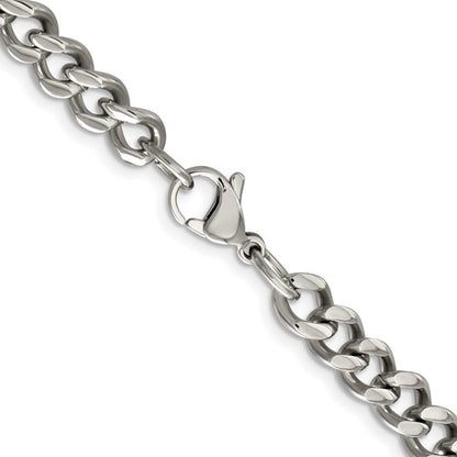 22&quot; Stainless Steel Polished 6.75mm Curb Chain
