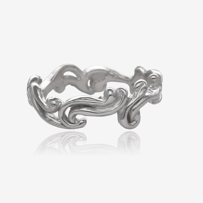 Cirrus Cloud Band in White Gold