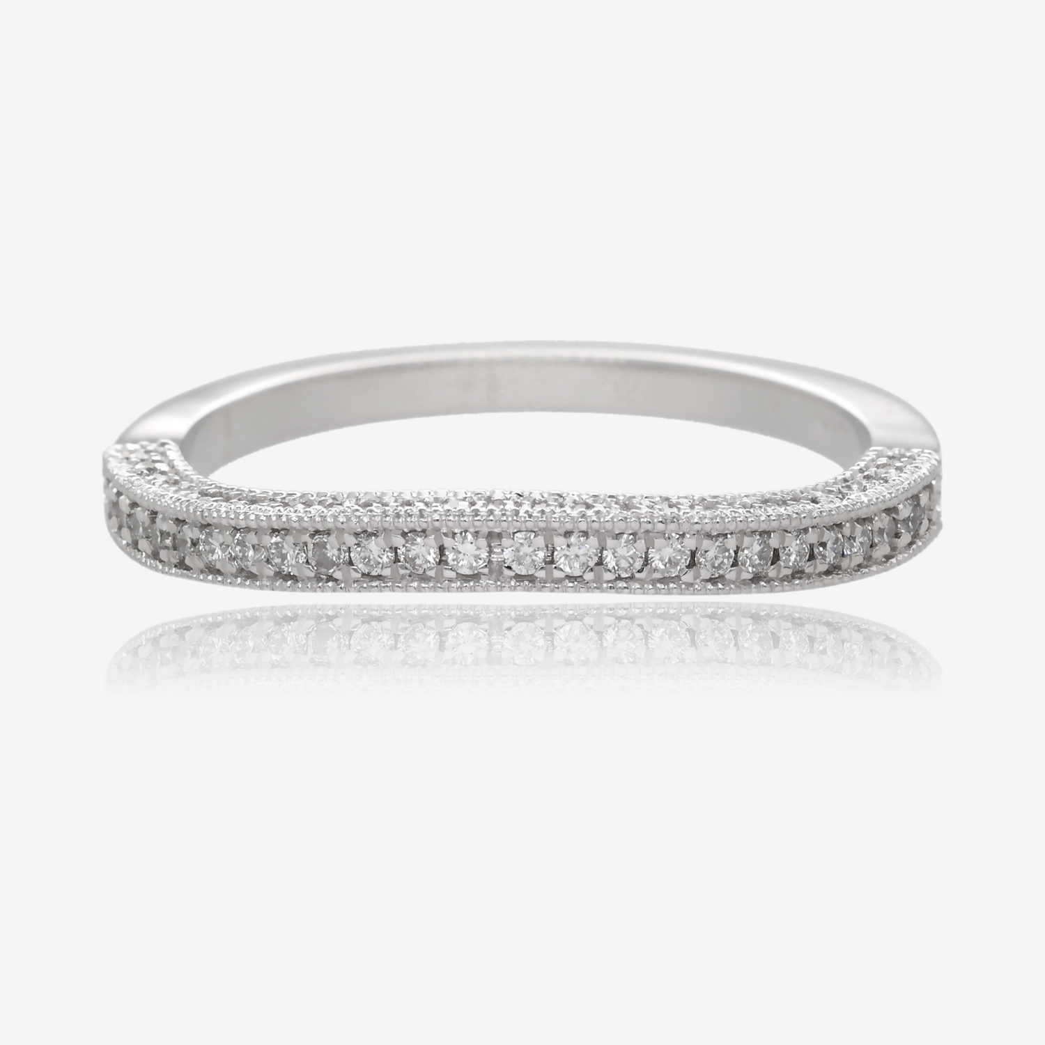 1/3ctw Vintage Natural Diamond Contour Band